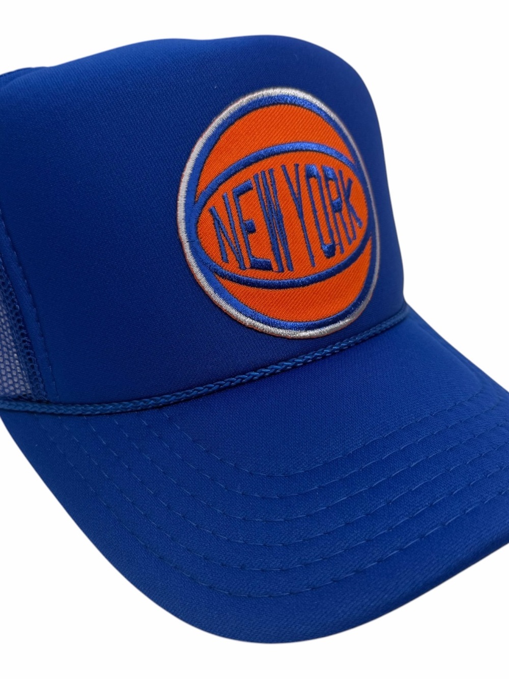 NEW VINTAGE STYLE NEW YORK KNICKS ROYAL BLUE TRUCKER HAT CAP ADUL…